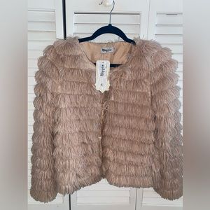 NWT military hippie fringe jacket